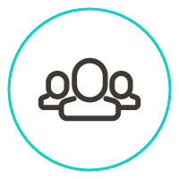 Icon of people representing staff
